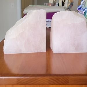 Rose Quartz Book Ends
